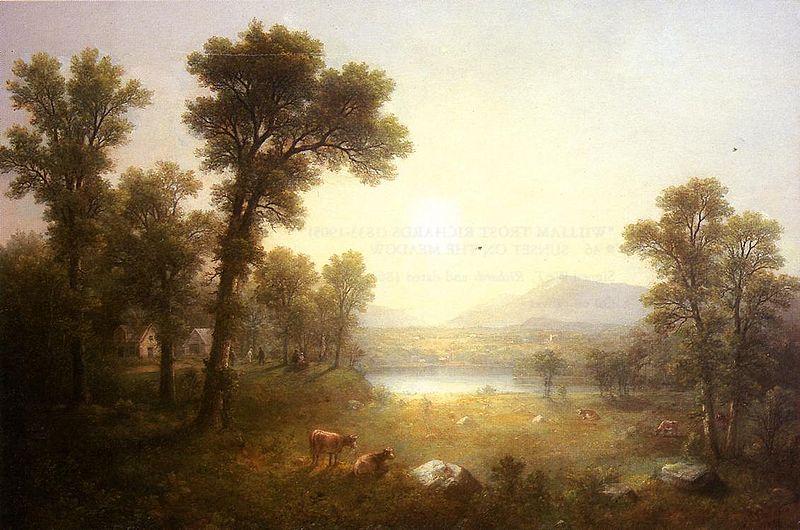 Asher Brown Durand Lake Scene in the Mountains oil painting image